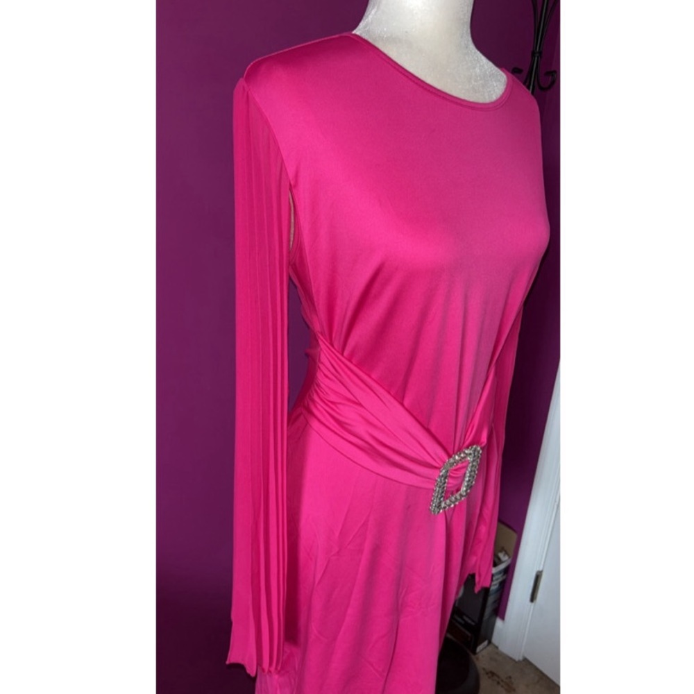 Shein Cape Sleeve Dress W/ Rhinestone Detail - Picture 7 of 8